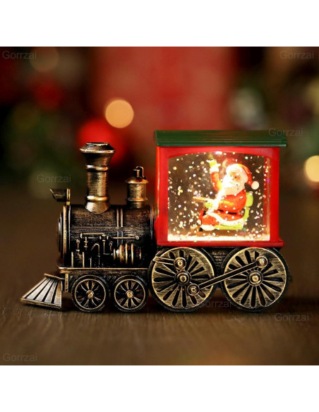 Globo de Nieve de Tren Gorrzai con Temporizador 6H y Luces