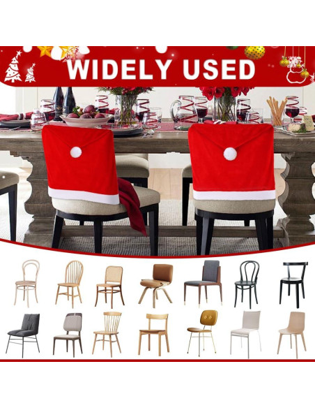Juego de 4 Fundas de Silla Navideñas Vellibring Terciopelo