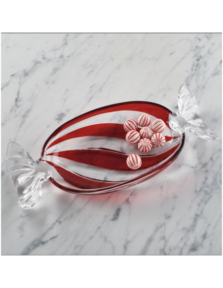 Plato de Caramelo Mikasa 34.9 cm Vidrio Festivo Navidad