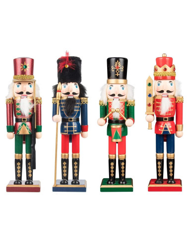 Conjunto de Cascanueces de Madera KI Store 4 Piezas 30 cm