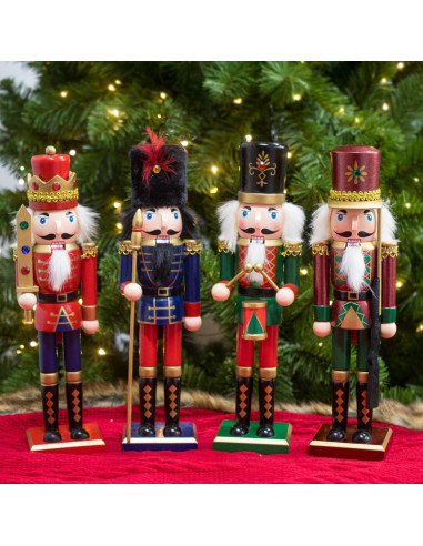 Conjunto de Cascanueces de Madera KI Store 4 Piezas 30 cm