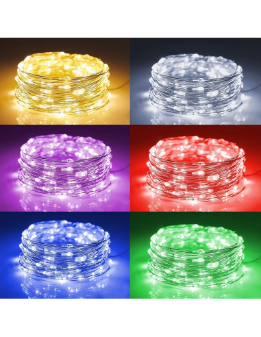 Luces de Hadas a Batería WATERGLIDE 12 Pcs 2.12m 20 LED Multicolor