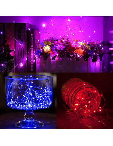 Luces de Hadas a Batería WATERGLIDE 12 Pcs 2.12m 20 LED Multicolor