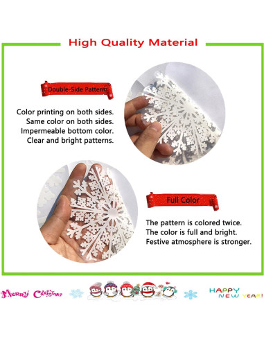 Adhesivos de Ventana de Copos de Nieve Afmivs 321pcs Decoración Navidad