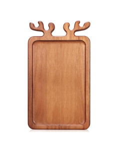 Bandeja de Navidad Renawe de Madera Acacia 35.56x20.32cm