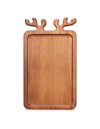 Bandeja de Navidad Renawe de Madera Acacia 35.56x20.32cm