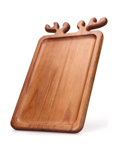 Bandeja de Navidad Renawe de Madera Acacia 35.56x20.32cm 2