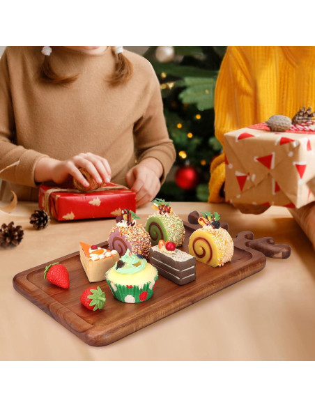 Bandeja de Navidad Renawe de Madera Acacia 35.56x20.32cm