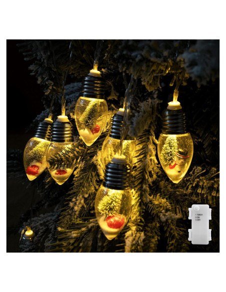Luces de Cuerda de Bombillas YOLIGHT 1.98m 10 LED Navidad