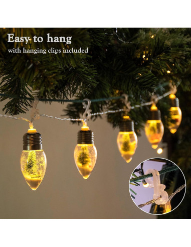 Luces de Cuerda de Bombillas YOLIGHT 1.98m 10 LED Navidad
