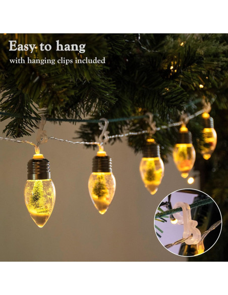 Luces de Cuerda de Bombillas YOLIGHT 1.98m 10 LED Navidad