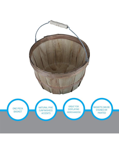 Cesta de Madera SSWBasics - Juego de 3 - 28 cm Diámetro