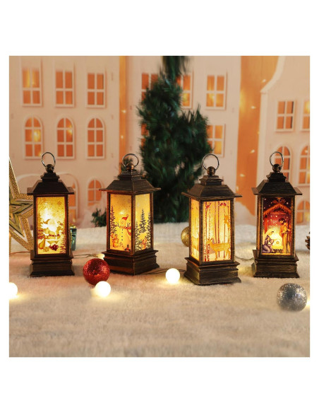 Lámparas Decorativas Navideñas LED JEDAWN 4 PCS 2.54 cm