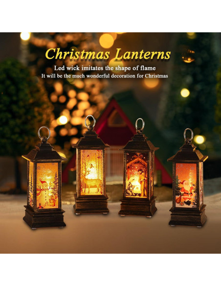 Lámparas Decorativas Navideñas LED JEDAWN 4 PCS 2.54 cm