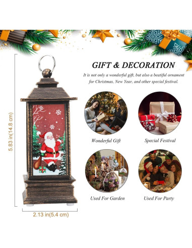 Lámparas Decorativas Navideñas LED JEDAWN 4 PCS 2.54 cm