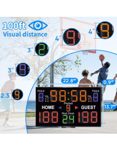 Marcador Electrónico Ousmile Ys-a30b+tr con Control Remoto 2