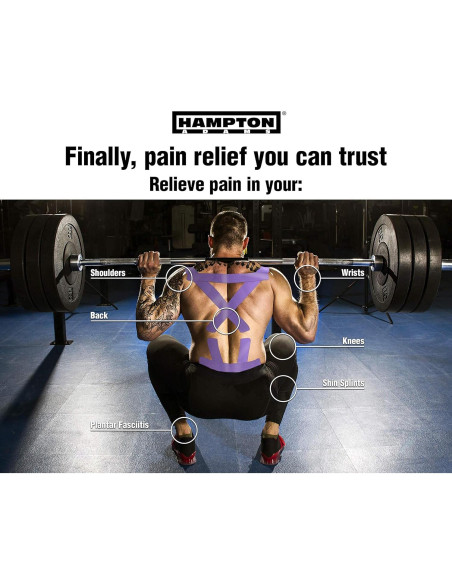 Cinta de Kinesiología Hampton Adams 2-Pack Púrpura