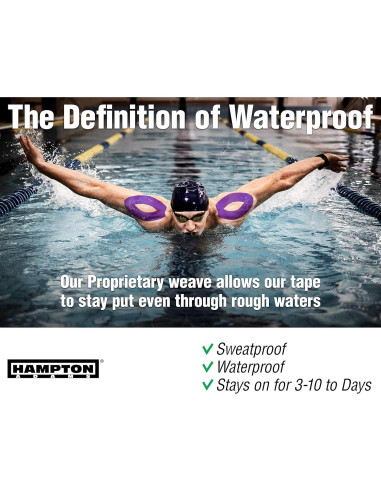 Cinta de Kinesiología Hampton Adams 2-Pack Púrpura