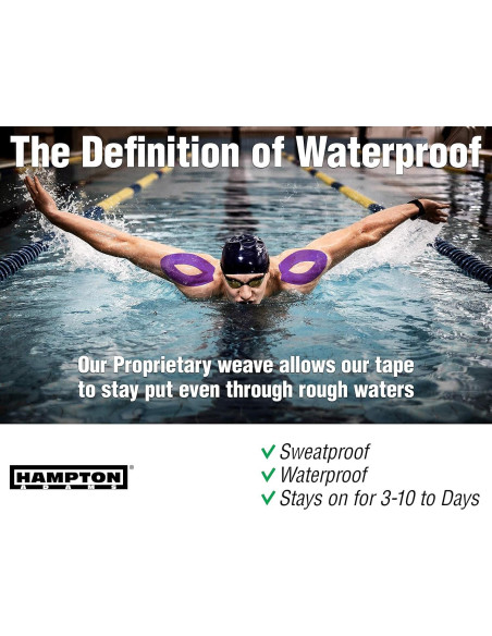 Cinta de Kinesiología Hampton Adams 2-Pack Púrpura