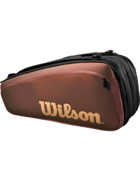 Bolsa de Raquetas de Tenis Wilson Pro Staff V14 - Marrón, 9 Raquetas
