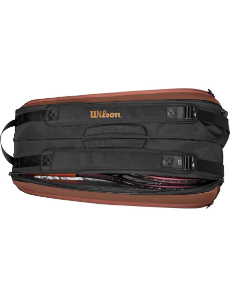 Bolsa de Raquetas de Tenis Wilson Pro Staff V14 - Marrón, 9 Raquetas