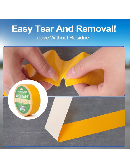 Cinta de marcado para cancha de pickleball Fdalas 80m Amarillo