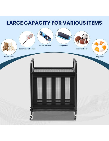 Carro de Almacenamiento de Pelotas Storenization STNBSC 54x54x69cm