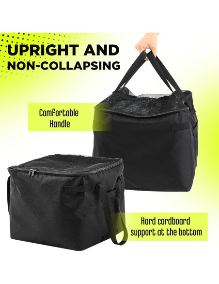 Cesta de Pelotas de Tenis Aliceset 35x35x30cm con Bolsillos