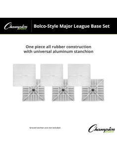 Conjunto de 3 Bases de Béisbol Champion Sports 38.1 cm 2