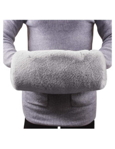 Guantes de muñeca Ylucky de piel sintética gris claro 35x20cm