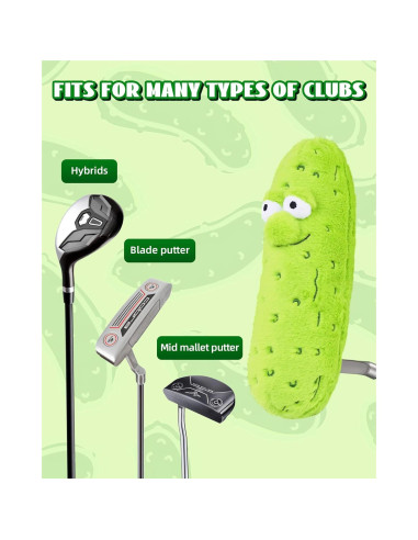 Cubierta de Putter Dientes Grandes Verde para Cuchilla y Mallet