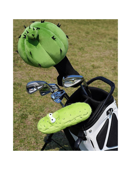 Cubierta de Putter Dientes Grandes Verde para Cuchilla y Mallet