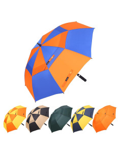 Paraguas de Golf DOUBWELL 137 cm Automático a Prueba de Viento
