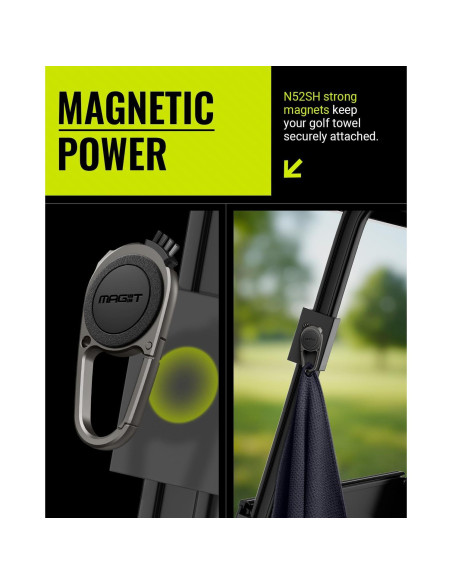 Toalla de Golf Magnética Spigen Microfibra Negra 50x50cm