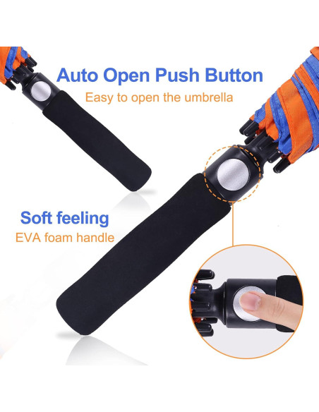 Paraguas de Golf DOUBWELL 137 cm Automático a Prueba de Viento