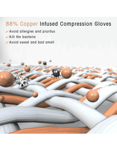 Guantes de Artritis HENOTIC Compresión Cobre Transpirables 2
