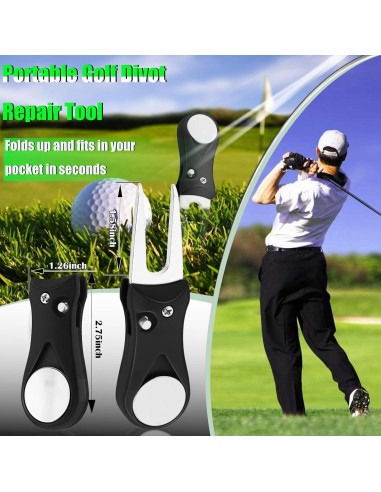 Herramienta de Divot de Golf Plegable BENACES con Marcador Magnético