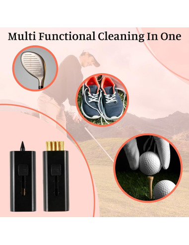 Cepillo Limpiador de Palos de Golf Lyehip Doble Cara Multicolor