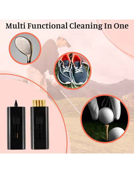 Cepillo Limpiador de Palos de Golf Lyehip Doble Cara Multicolor