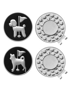Marcadores de Pelotas de Golf FINGER TEN con Clips para Sombrero - Paquete de 2