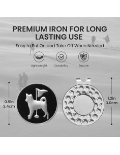 Marcadores de Pelotas de Golf FINGER TEN con Clips para Sombrero - Paquete de 2 2