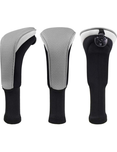 Cubierta de Cabeza de Putter Híbrido Craftsman Golf Gris 4 Pzas