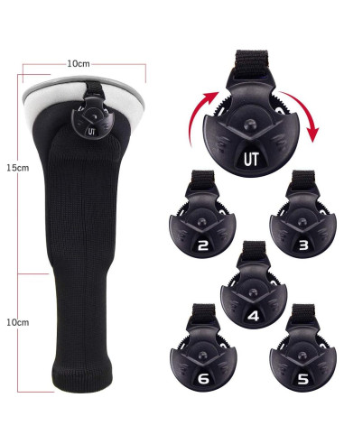 Cubierta de Cabeza de Putter Híbrido Craftsman Golf Gris 4 Pzas