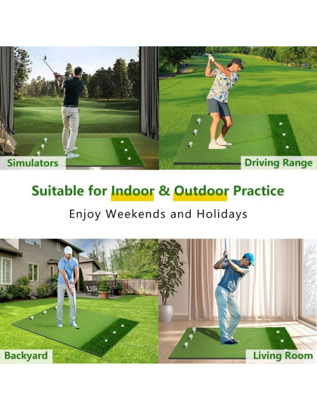 Alfombra de Golf Newmkr 5x4ft con Césped Sintético 31mm