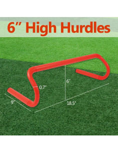 6 Vallas de Entrenamiento de Agilidad YEXEXINM 15.24 cm Naranja 2