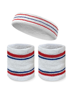 Banda de Sudor COUVER Estilo Tenis Conjunto 3 Piezas