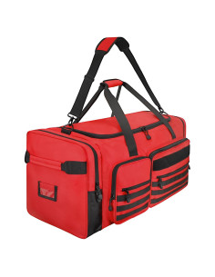 Bolsa de equipo Goloni 130L Roja con 7 compartimentos