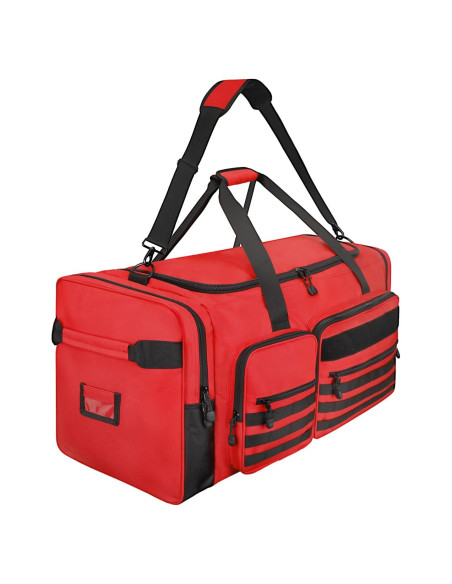 Bolsa de equipo Goloni 130L Roja con 7 compartimentos