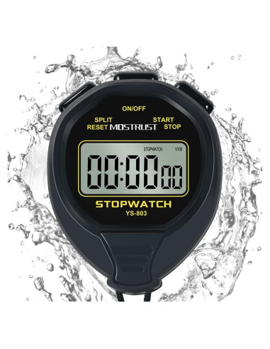 Cronómetro Digital MOSTRUST Impermeable 1 Vuelta Silencioso