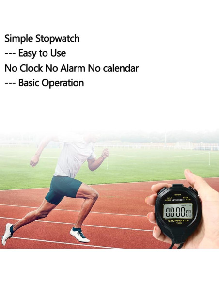 Cronómetro Digital MOSTRUST Impermeable 1 Vuelta Silencioso